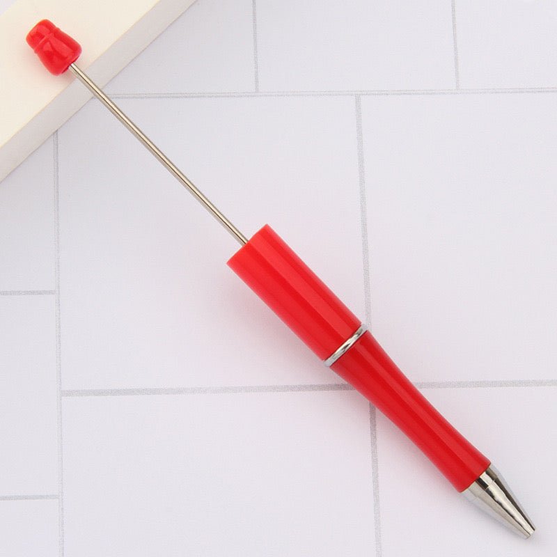 153G. Beadable DIY Red and orange gliter pen - Romo bead
